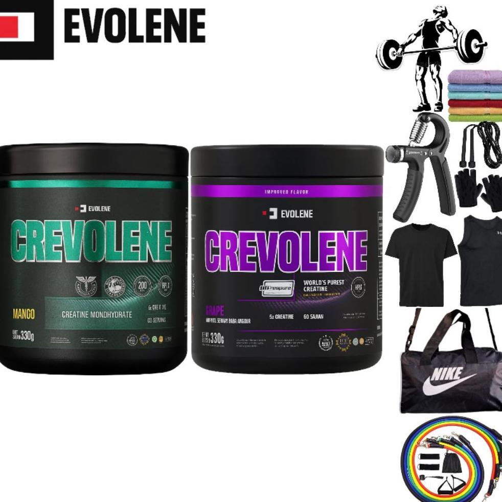 Evolene Crevolene Creatine Evolen | Isi 330Gr 60 Serving | Bpom & Halal | Prevo Pre Workout