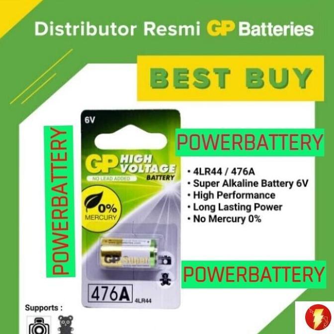 BATERAI GP 476A 4LR44 6V HIGH VOLTAGE ALKALINE BATTERY 100MAH //