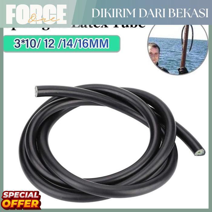 Force One 1Meter Karet Speargun Rubber Spearfishing Panah Ikan 10/12/14/16mm Karet Panah Ikan Spearg