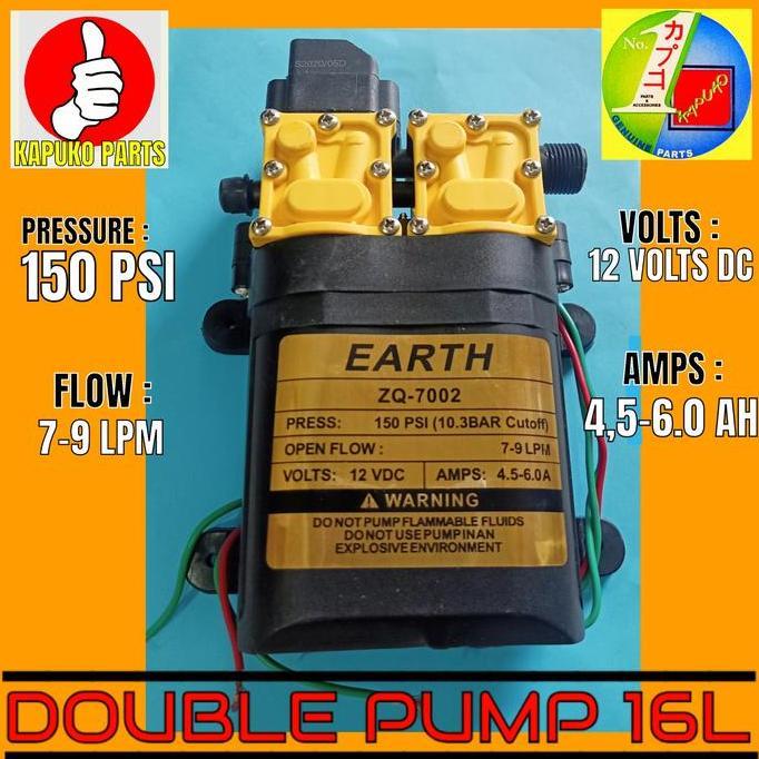 POMPA DC 12V DOUBLE PUMP 130PSI TERMURAH