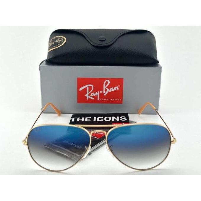 Kacamata Rayban Aviator 3025 001/3F Lenses Light Blue Gradient Original