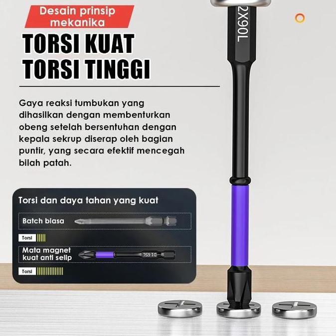 Set- [Ready] Bit Obeng 6 Pcs Baja  Anti-Selip Cocok Untuk Obeng Listrik/Bor Tangan - 6794