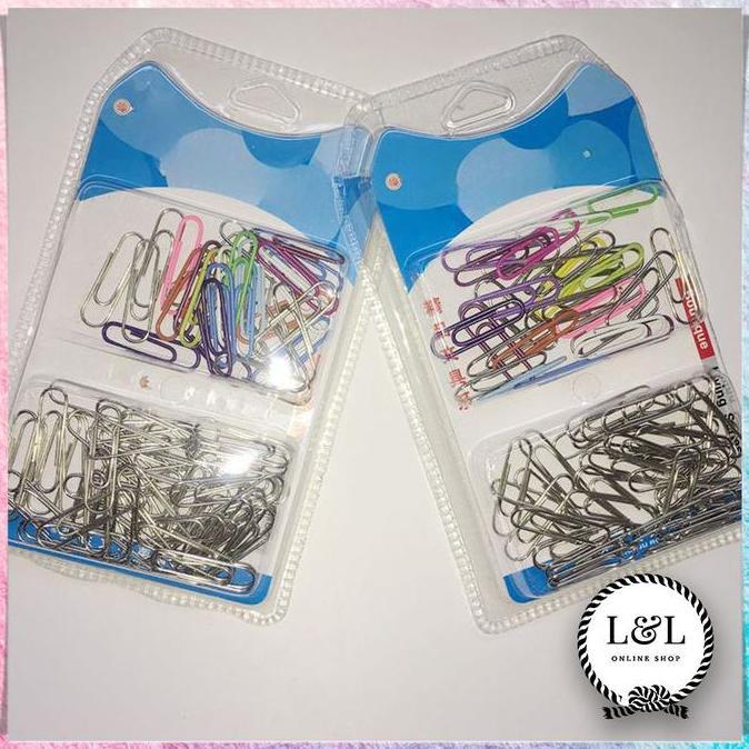 HAZORUN Klip Kertas Warna Pelangi Paper Clip Anti Karat Serbaguna Isi Banyak Stationery Unik Klip Ke