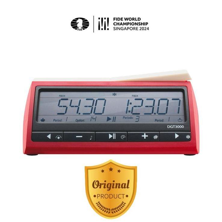 (PROMO) TIMER CATUR DGT 3000 RED EDITION JAM CATUR OFFICIAL FIDE CHESS