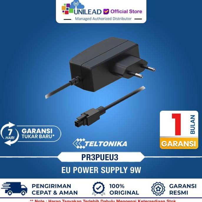 Teltonika Power Supply Adaptor 9 Watt PR3PUEU3 untuk RUT Input 100-240 VAC Output 9 VDC