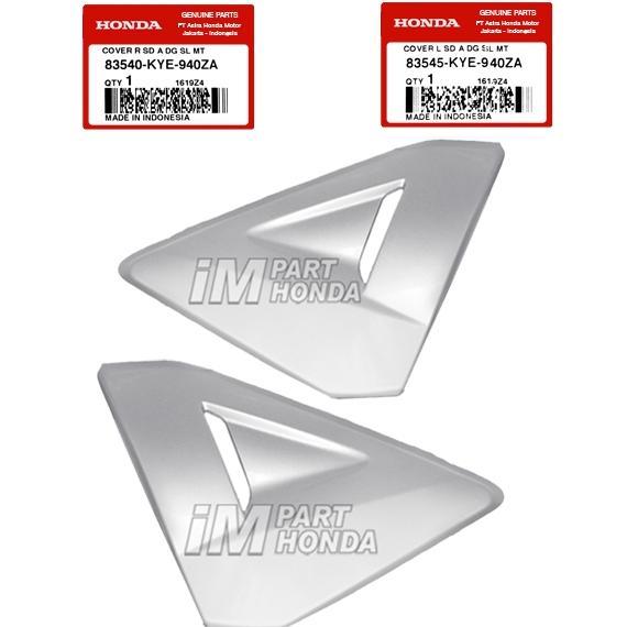 83540-KYE-940ZA 83545-KYE-940ZA COVER BOX TUTUP ACCU AKI KANAN KIRI MEGAPRO FI SILVER