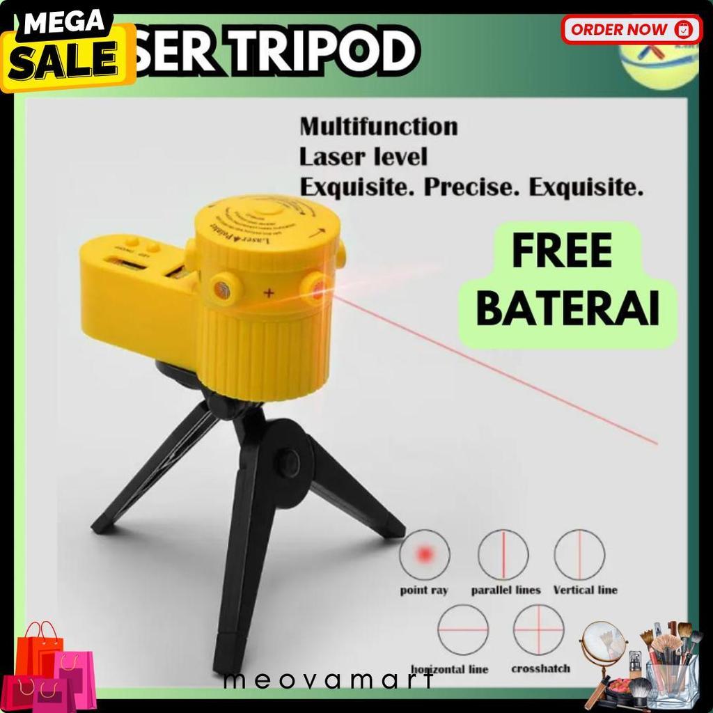 Berkualitas Laser Leveler Siku Laser Waterpass Kaki Tripod Siku Tukang Laser Level