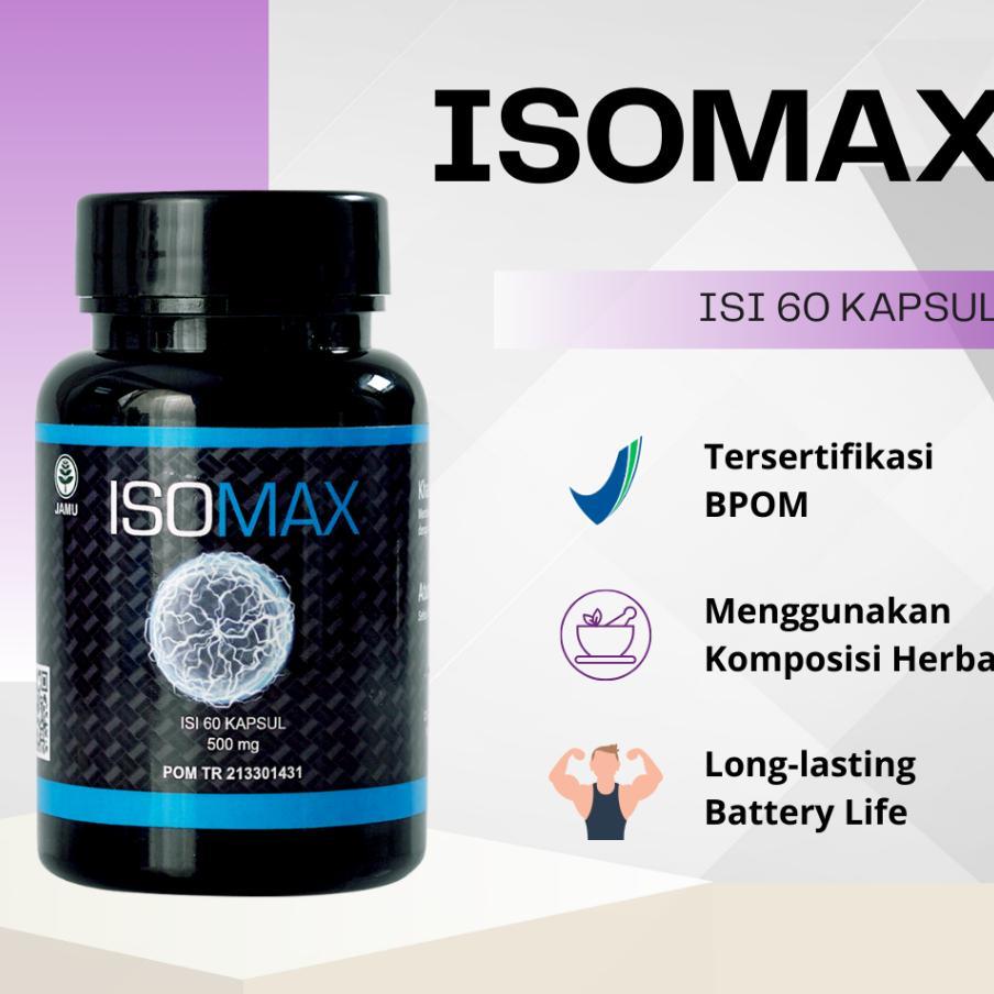 Isomax Suplemen Penambah Massa Pembentuk Otot | Kapsul Penambah Stamina Tubuh Pria Dan Wanita