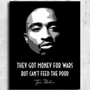 POSTER HIASAN DINDING TUPAC SHAKUR QUOTE ART FB27