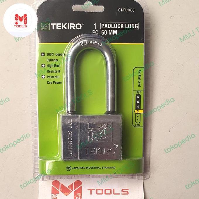 Gembok TEKIRO 60mm Panjang - TEKIRO Gembok Stainless - Gembok Nekel [Terbaik]