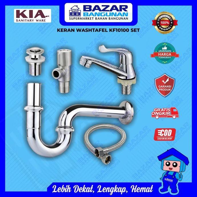 Kia - Paket Keran Kran Washtafel Wastafel Tap Kf 10100 Kf10100Set