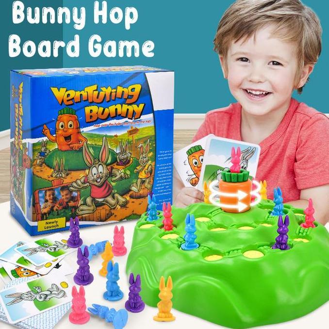 Termurah Mainan Anak Bunny Hop Funny Rabbit Family Fun Board Game