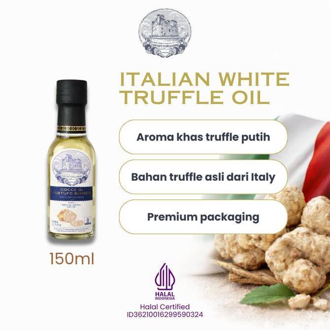 Italian White Truffle Oil 150ml Minyak Truffle Halal Asli, Kualitas Pilihan Chef Indonesia