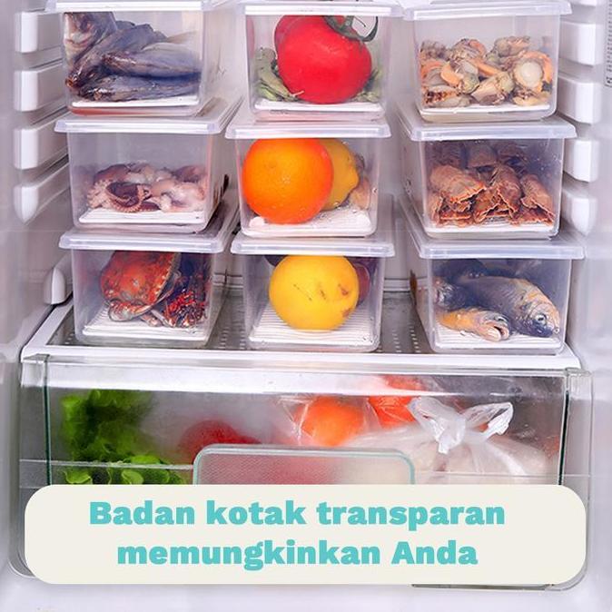Trinken- Homelix Kulkas Crisper Kotak Penyimpanan Kulkas Kulkas Plastik Crisper