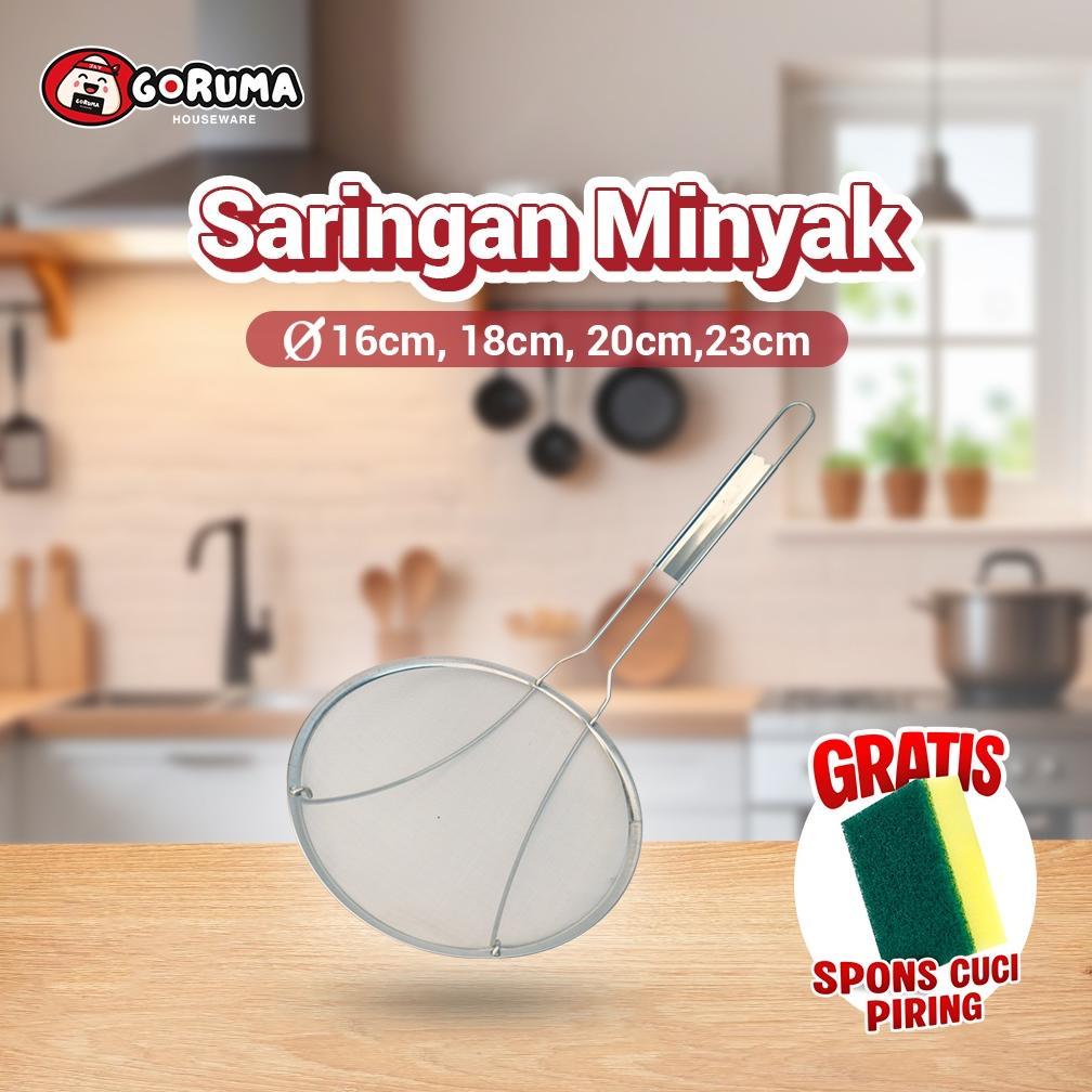 LIMITED GORUMA - Saringan Minyak Stainless (Free Spons) / Saringan Minyak Halus Stainless / Saringan