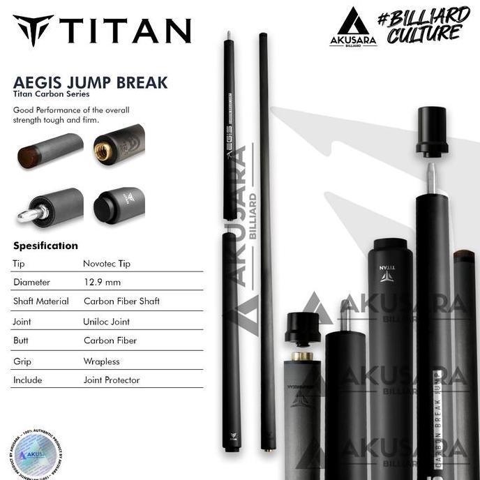 Promo Titan Aegis Jump Break Carbon Stik Jump Break Stik Billiard