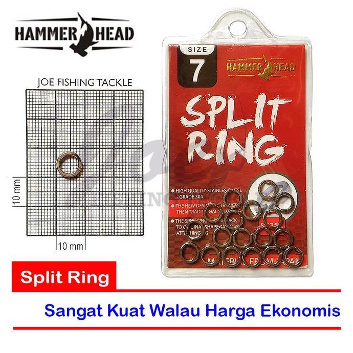Hammer Head Split Ring No 7 - Silver