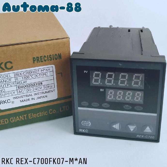 RKC REX-C700FK07-M*AN 0-1300C DIGITAL PID TEMPERATURE CONTROLLER INPUT THERMOCOUPLE TC TYPE-K OUT RE