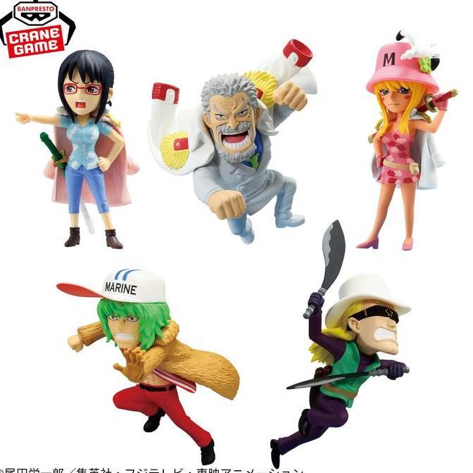 mainan - WCF One Piece Hachinosu 2 Figure Japver Original (Garp Tashigi Kujaku Prince Helmeppo) Disk