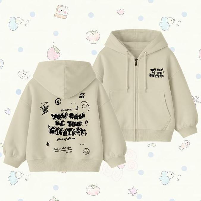 YUDAZ Jacket Hoodie Zipper Anak Y.C.B.T.G Umur 4-15 Tahun Unisex Laki-Laki & Perempuan