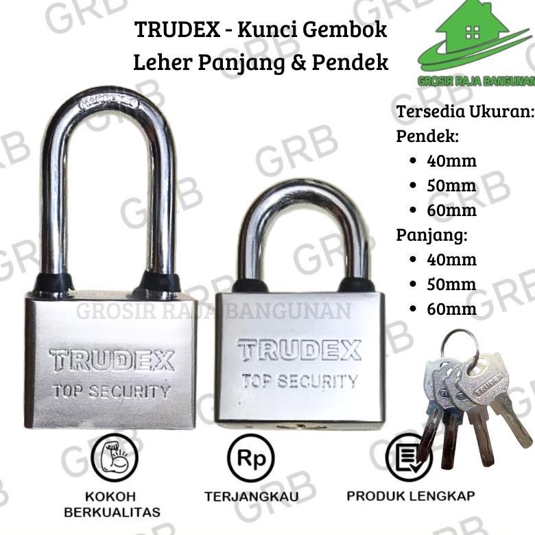Gembok Stainless TRUDEX / Gembok KUNINGAN Rumah Anti Karat BESAR TEBAL Full