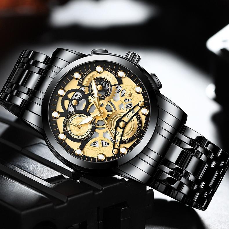 TERMURAH Aokeyo 4088 Jam Tangan Pria Anti Air Original Luxury Stainless Steel Quartz