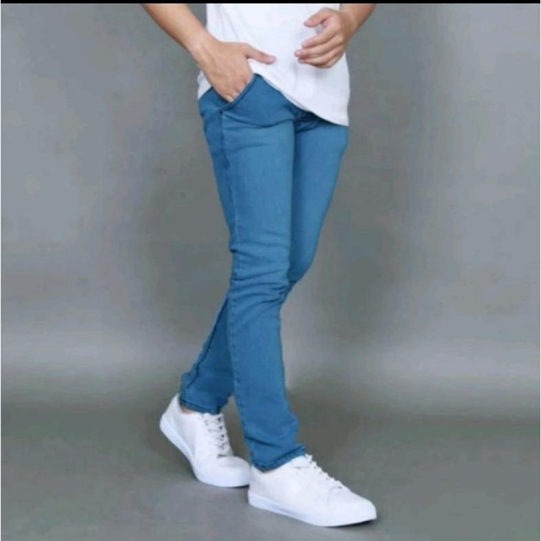 Super Deal Jeans Panjang Strech Skinny Slimfit Pria Denim Dewasa Dan Lajang