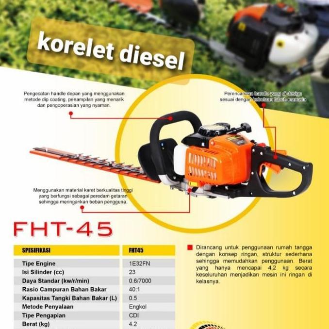 mesin pemotong dahan & teh FIRMAN FHT45 Hedge Trimmer