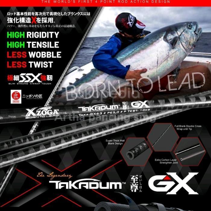 bahan joran carbon xzoga taka gx
