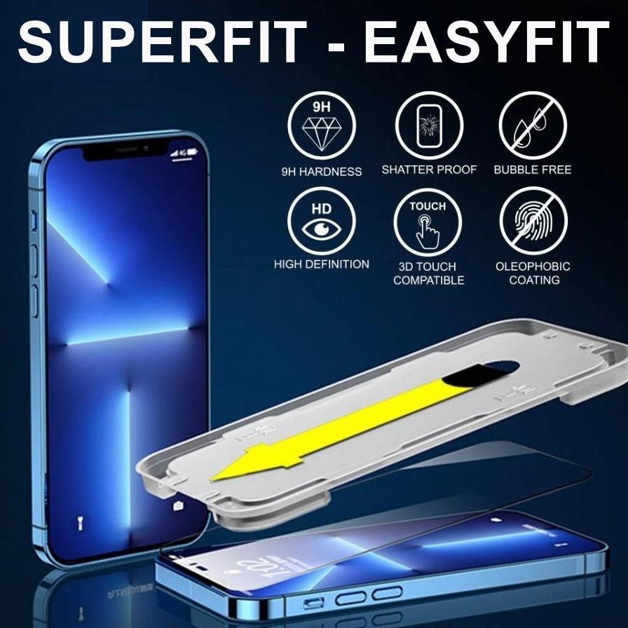 GARANSI [PACKING BOX] SUPERFIT AUTOFIT TEMPERED GLASS ANTI GORES IPHONE 11 12 13 14 15 X XR XS PRO M