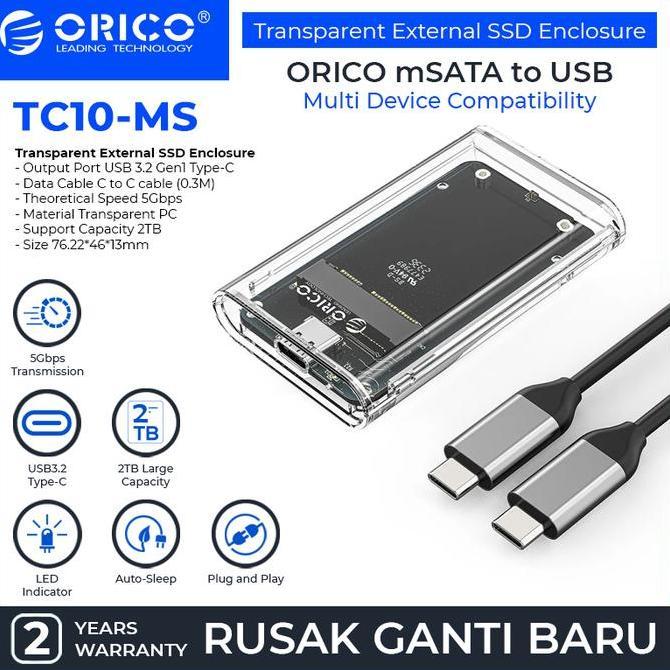 (Best) ORICO mSATA to USB 3.2 External SSD Enclosure - TC10-MS