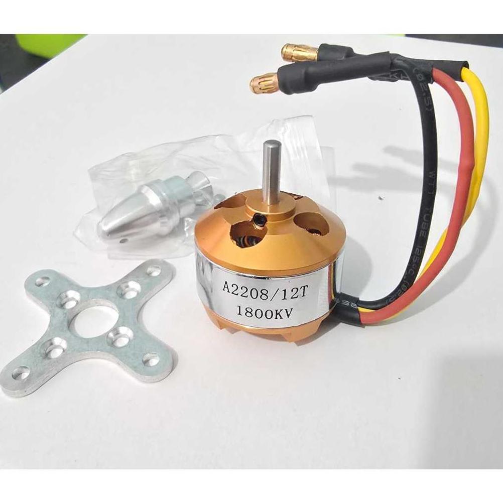 BRUSHLESS MOTOR A2208 1800KV OUTRUNNER MOTOR DINAMO DRONE RC AIRCRAFT PESAWAT GABUS AEROMODELING AS2