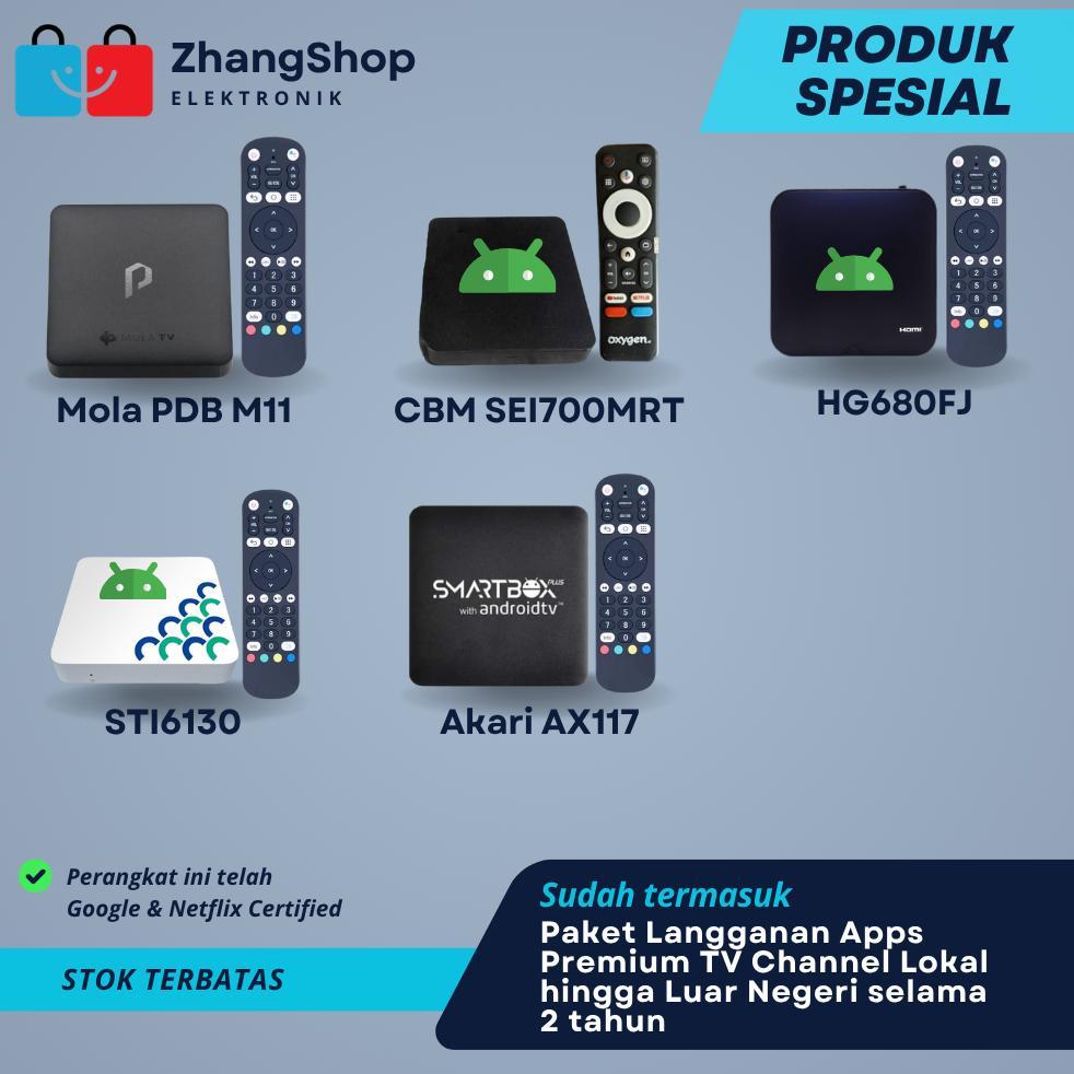 terbaru stb akari ax512 ax810 & zte b866f android tv box 4k google & netflix certified siap pakai