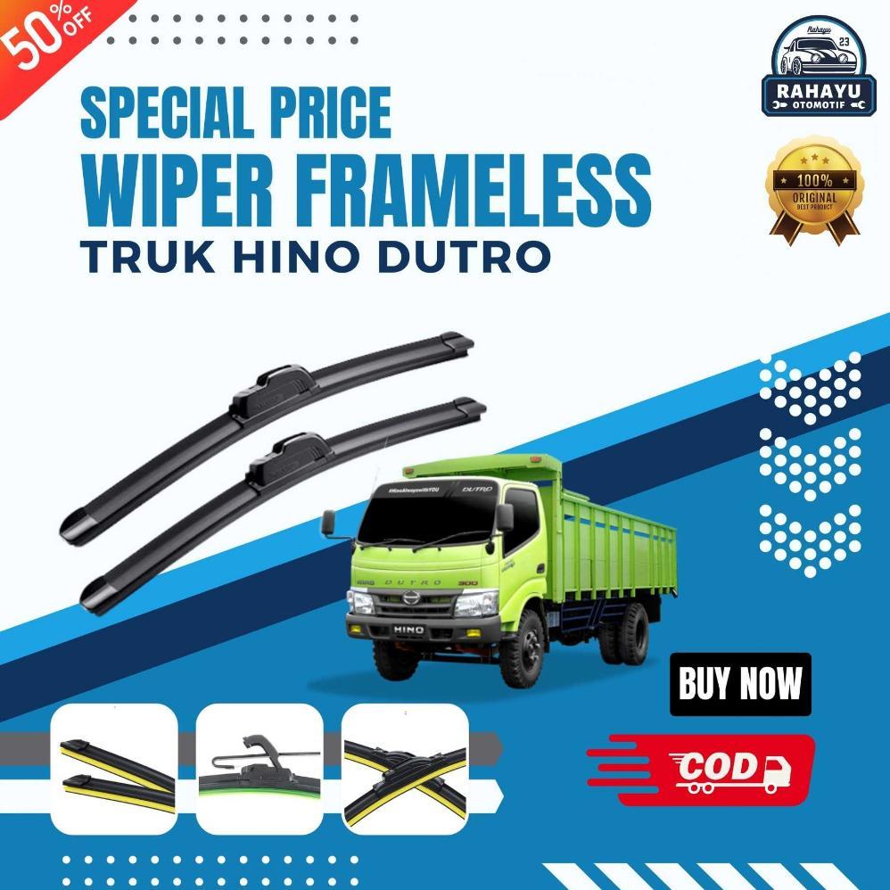 Favorit ( Bergaransi ) Wiper Mobil Frameless Truk Hino Dutro Sepasang Isi 2 Pcs Kanan Kiri | Wiper K