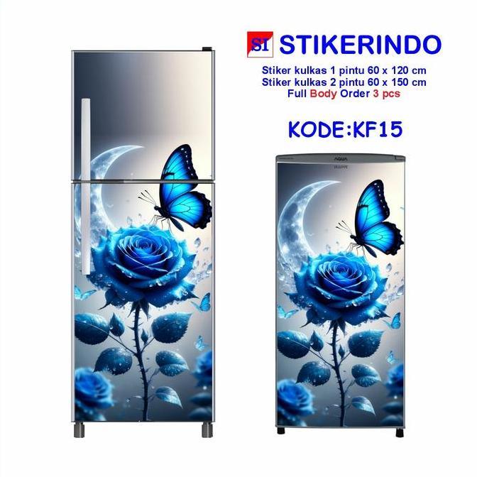 Reda- Stiker Kulkas 1 Pintu Dan Stiker Kulkas 2 Pintu Motif Bunga 2