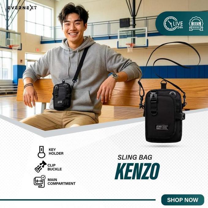 Aero- Evernext - Tas Selempang Mini Pria Sling Bag Khenzo Sling Pouch Pria Tas Distro
