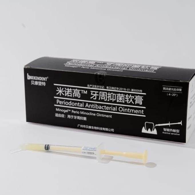PERIODONTAL ANTI BACTERIAL OINTMENT BEKENDENT / DENTAL PERIO MINOCLINE / DENTAL TI-ES HITAM MULUT