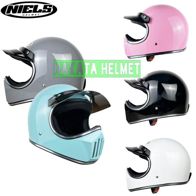 Helm CAKIL niels retro SNI original | cakil helmet list chrome motorcycle