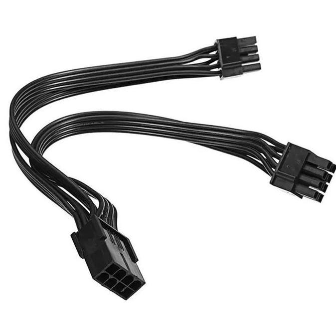 Cavo- Kabel Vga 8 Pin Female To Dual 8 Pin Pcie (6+2) Male Black Edition