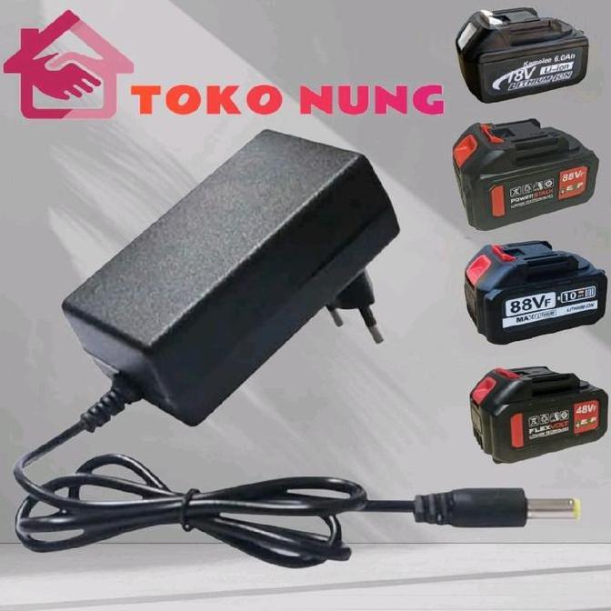 Tools- Charger Bor Impact Wrench 18V 20V 21V 48V 88V 99Vf Casan Bor Baterai D Apr Kamolee Impact Ger