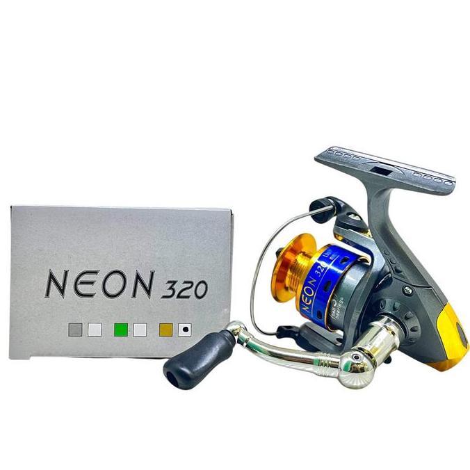 Reel Pancing Spinning Neon 320 Reel Mini Alumunium Spool Memiliki Desain Long Cast Spool Gear Ratio 