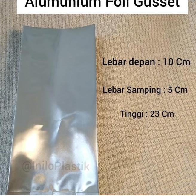 Whatnew- 5 Pcs - Kantong Kemasan Gusset / Alumunium Foil Gusset