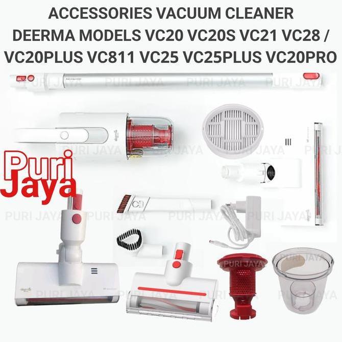 CUCI GUDANG - Deerma VC20 Plus VC21 VC20S Head Brush Nozzle Dust Box Adapter Charger