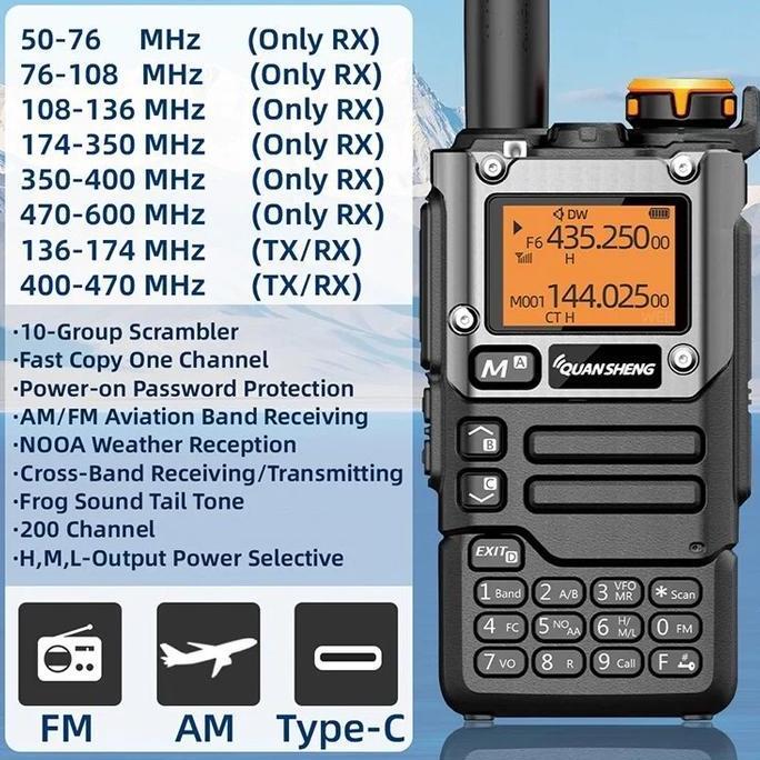 HARGA PABRIK - HT Quansheng UVK5 UVK6 Multiband VHF UHF Walkie Talkie UV5R Plus UV-5RPlus UV-5R Hand