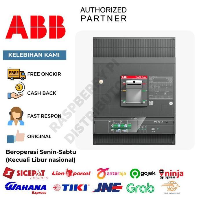 ABB MCCB XT6S 800 EKIP DIP LS/I IN=800 3P F F 50KA 1SDA100741R1 RPD27