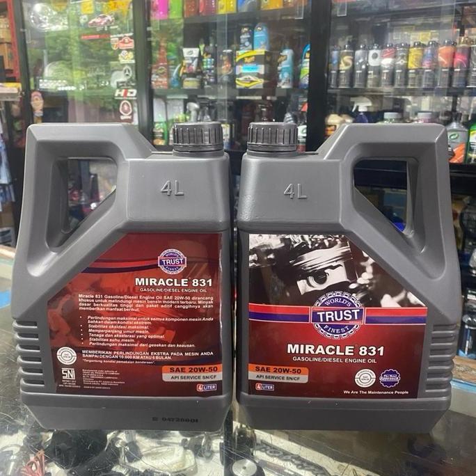 PROMO DISKON - Oli Trust 831 Sae 20W50 Semi Synthetic Galon
