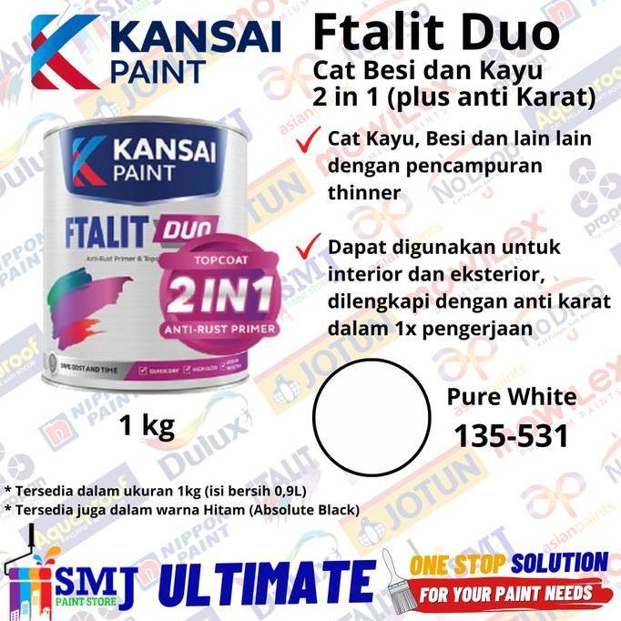 CAT MINYAK KAYU BESI FTALIT DUO (2 IN 1 ANTI KARAT) 1 KG