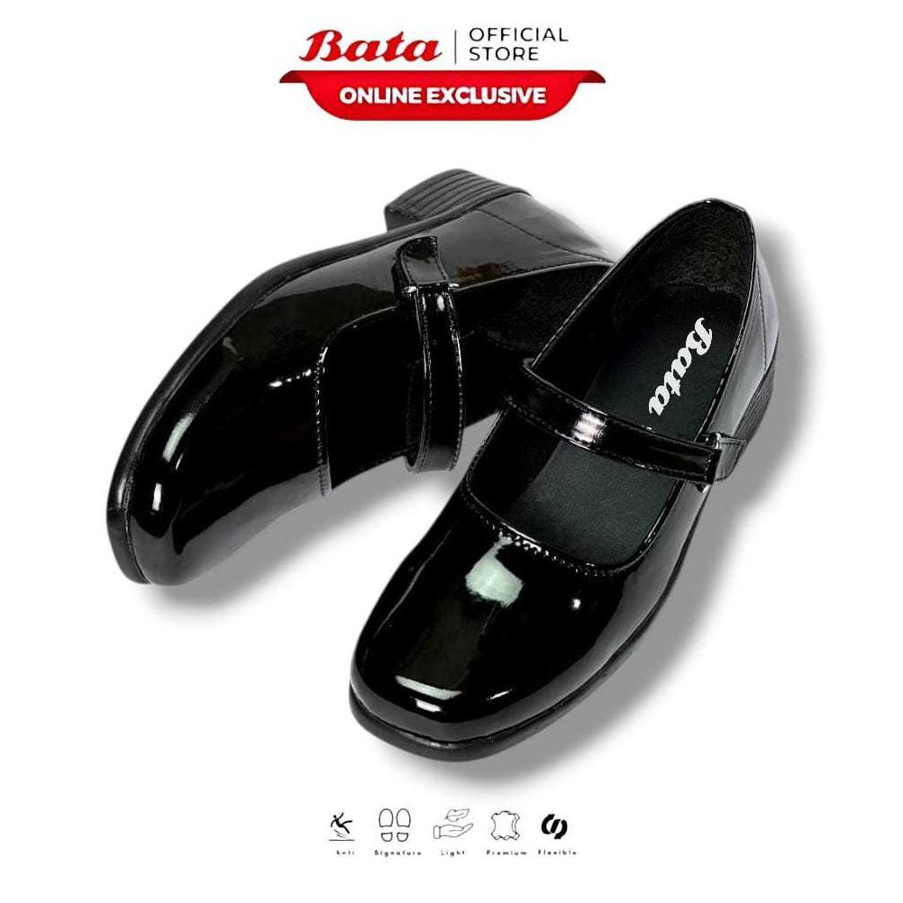 Hot Bata Sepatu Pantofel Wanita Paskibra Fantofel Cewek Sepatu Sekolah Hitam Glosy Bat