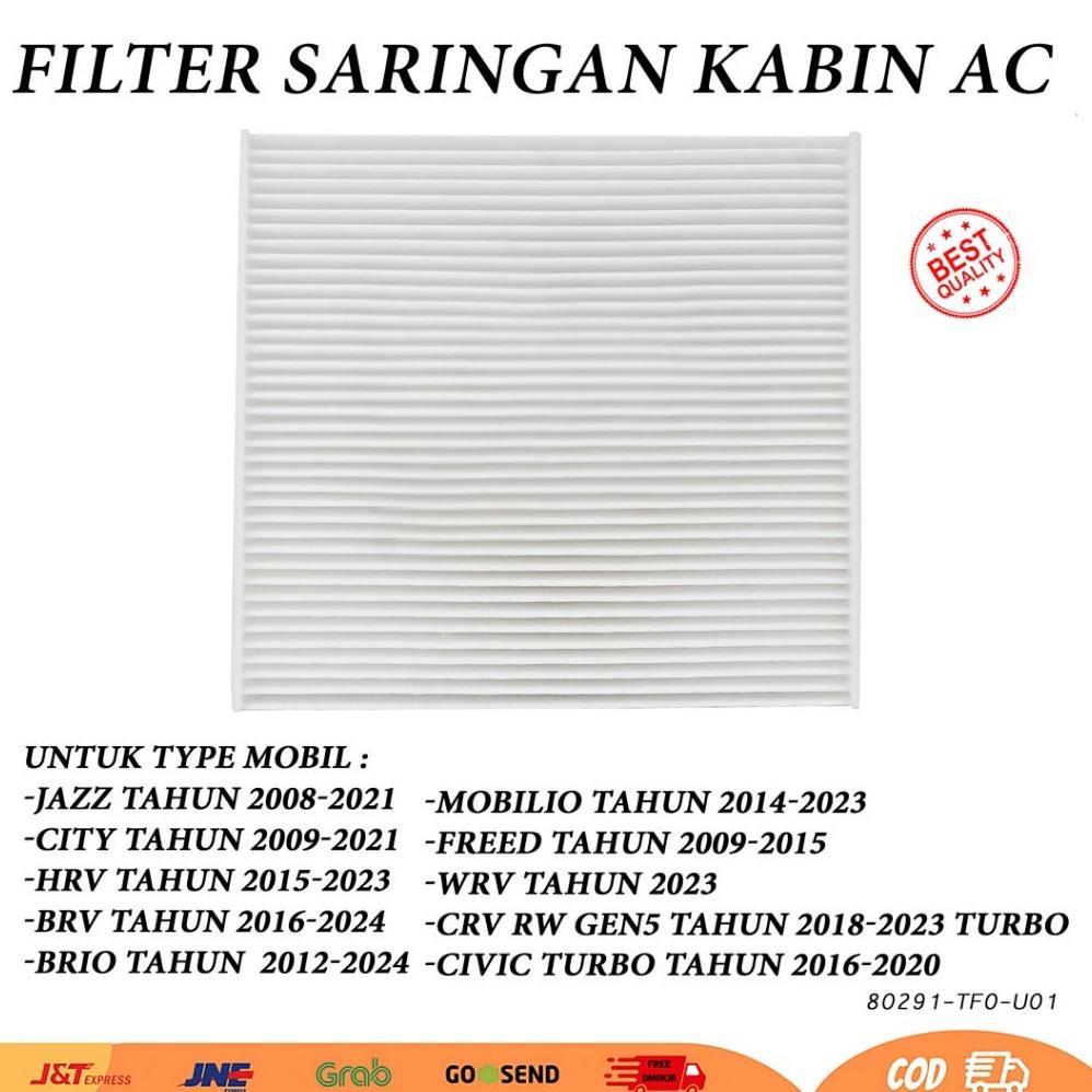 TERBARU Filter Saringan Kabin Cabin Ac Jazz Rs Ge8 Gk5 City  Gm2 Gm6 2009 2010 2011 2012 2013 2014 2