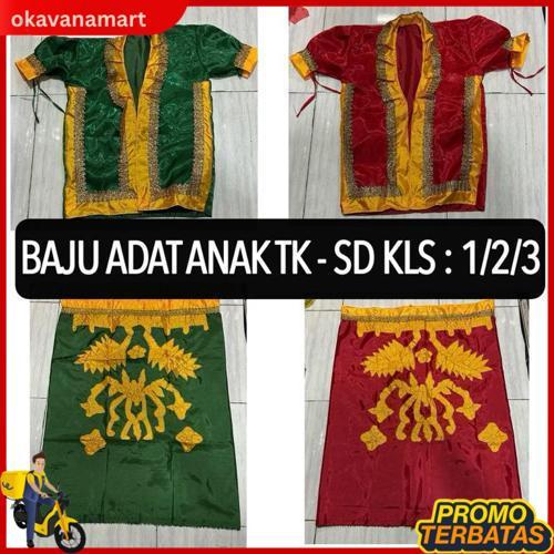 Baju Bodo Anak Tk/Sd Adat Bugis Makassar Super Murah